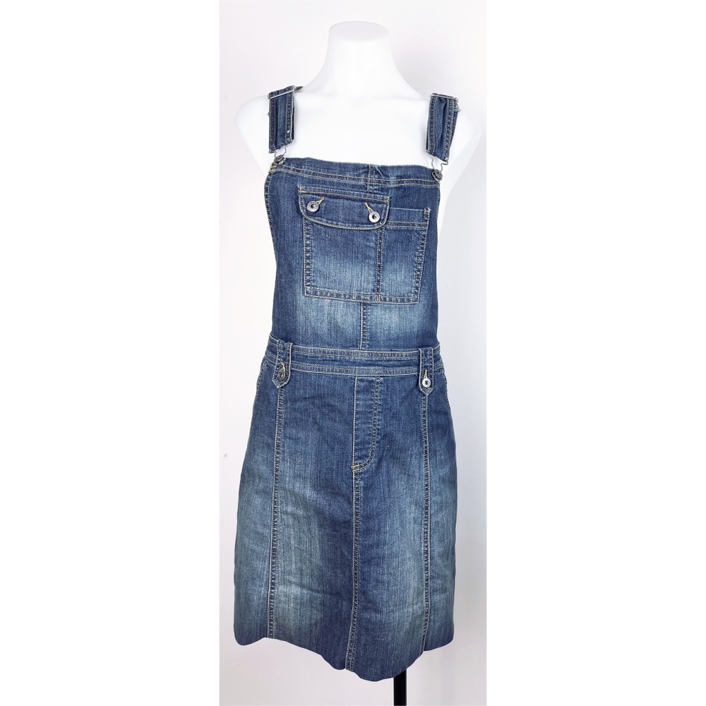 Gloria Vanderbuilt Denim Overalls Dress Size Large